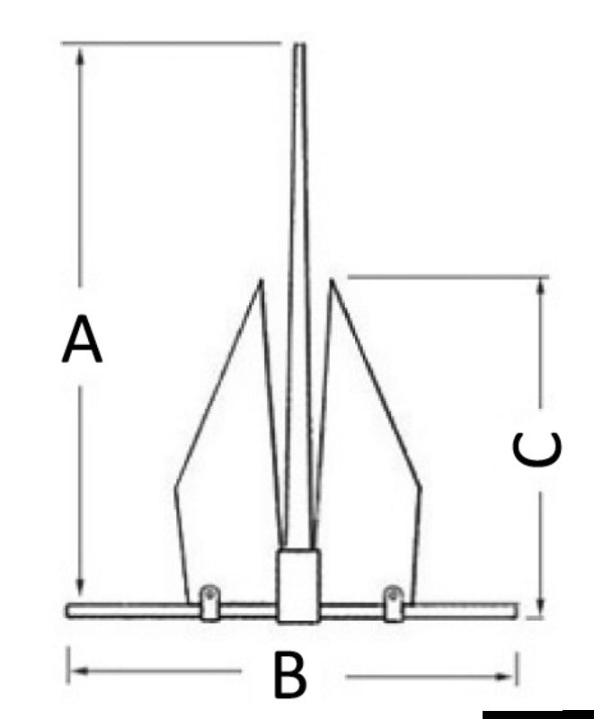Fortress demountable anchor 4.5 kg - foto originale Osculati Srl