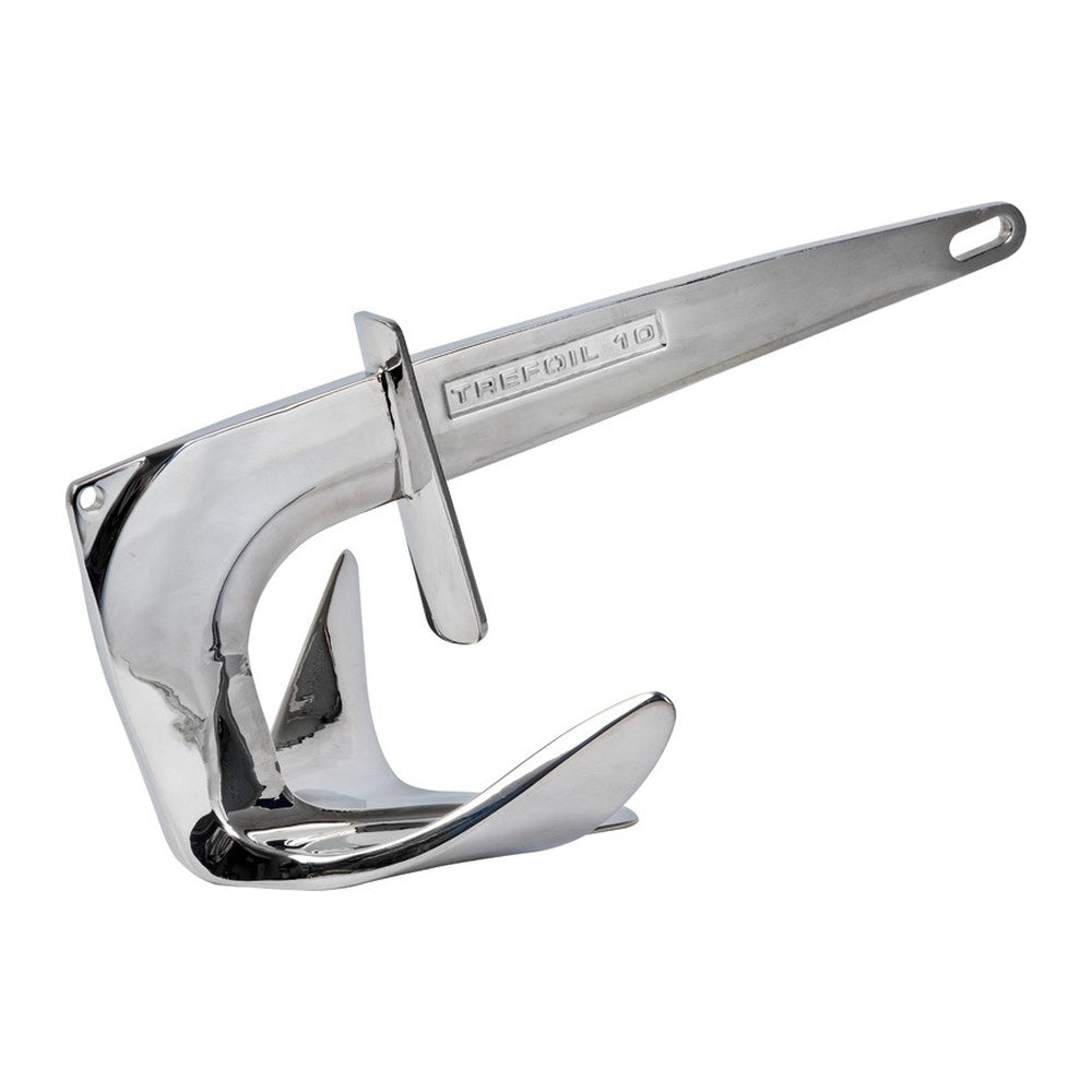 Trefoil SS anchor w/anti-water plate 10 kg - foto originale Osculati Srl