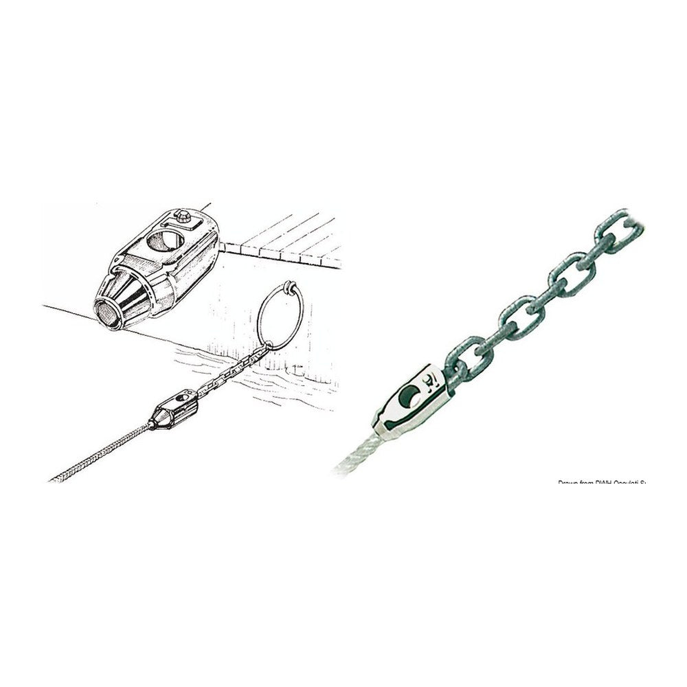 Chain/line adapter 10/6 mm - foto originale Osculati Srl