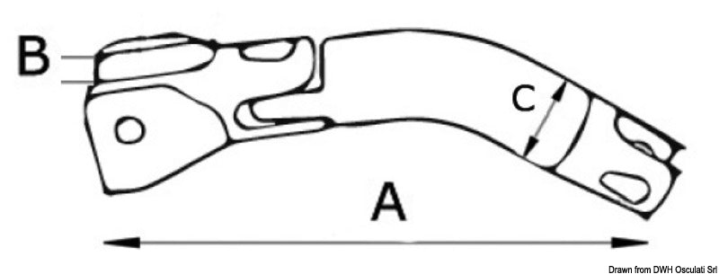Douglas marine Trimmer anchor swivelling connector 10/12 mm - foto originale Osculati Srl