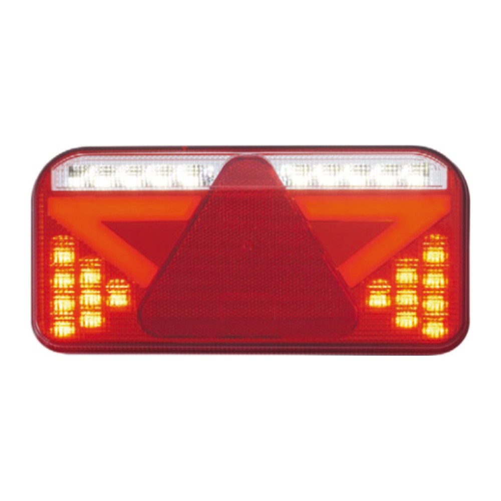 Left LED rear light w/triangular reflector 6 functions - foto originale Osculati Srl