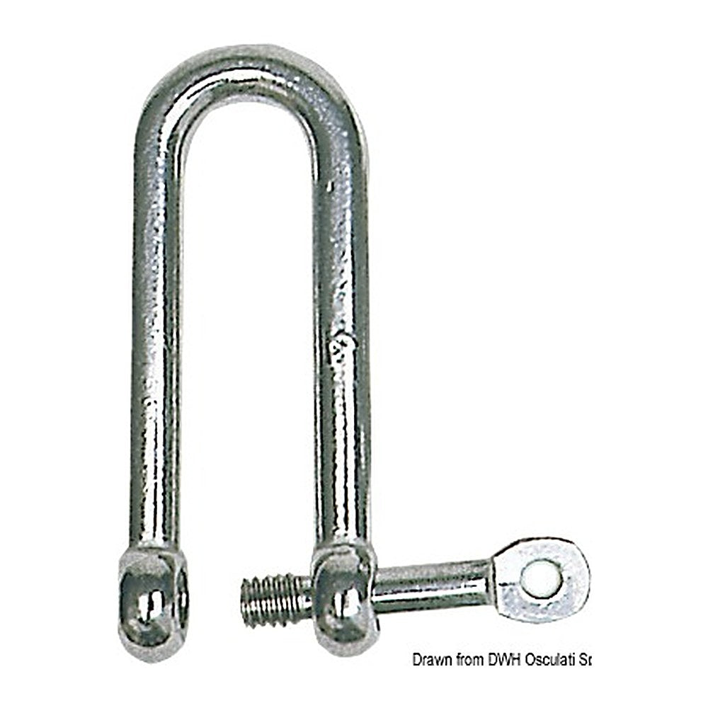 Long shackle with captive pin AISI 316 8 mm (pack of 10) - foto originale Osculati Srl