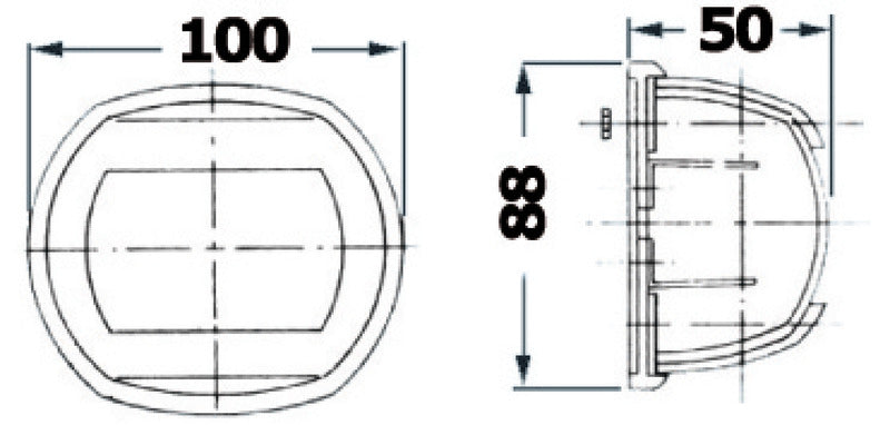 Classic 12 white/white bow navigation light - foto originale Osculati Srl