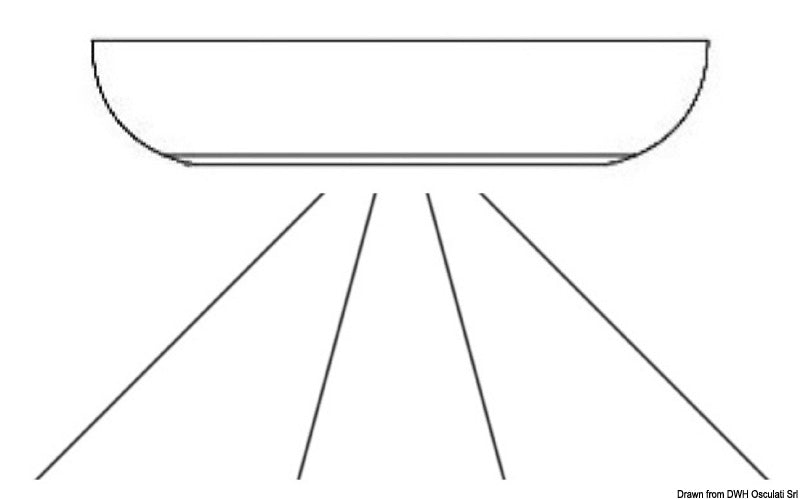LED ceiling light automatic w/motion sensor - foto originale Osculati Srl