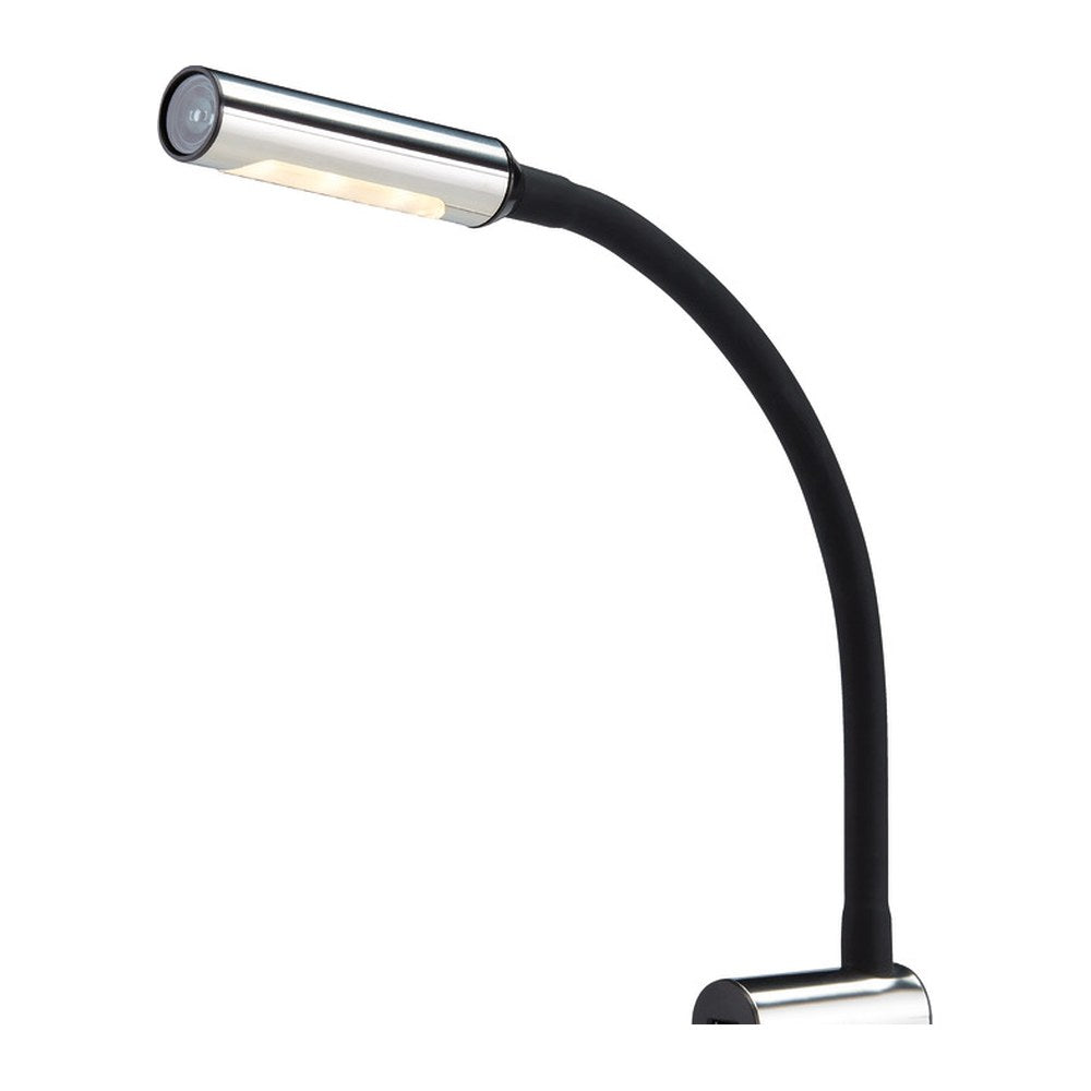 Articulated reading LED spotlight SS + black silicone - foto originale Osculati Srl