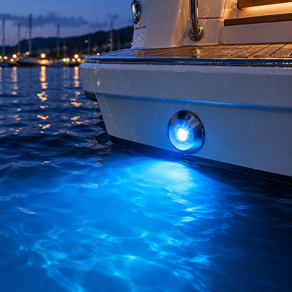 Underwater LED light RGBW 60 W - in use