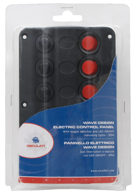 Wave electric control panel 6 switches - foto originale Osculati Srl