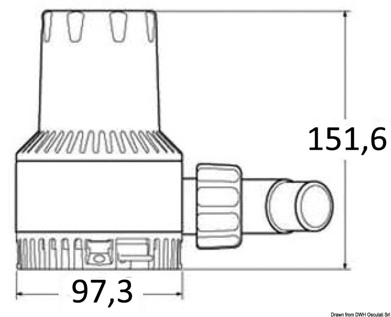 Attwood Heavy Duty bilge pump 24 V 3.5 A - foto originale Osculati Srl