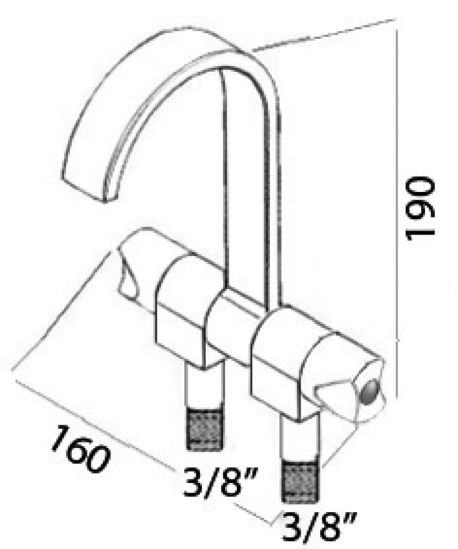 Style tap hot and cold water - foto originale Osculati Srl