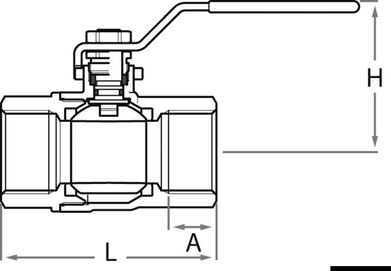 GUIDI bronze F-F ball valve full flow 1"1/4 - foto originale Osculati Srl
