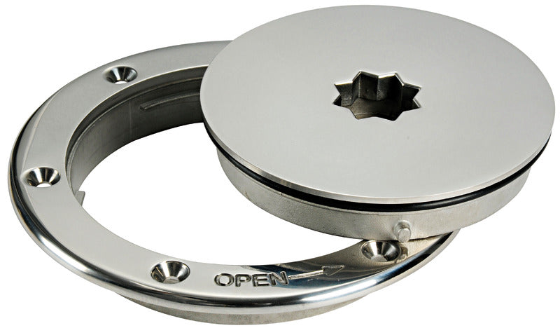 Inspection hatch AISI 316 passage 95 mm - foto originale Osculati Srl