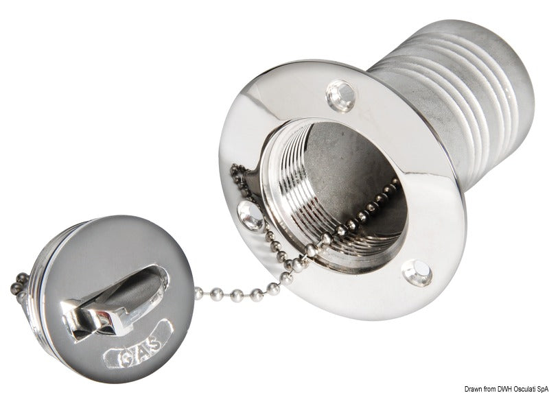 Chromed brass deck plug FUEL 38 mm - foto originale Osculati Srl
