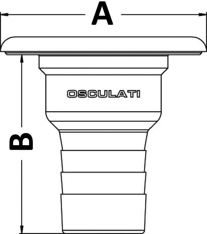 Clever deck filler co-moulded cover Ø 38mm FUEL - foto originale Osculati Srl