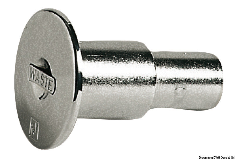 Chromed brass DIESEL straight deck plug 50 mm - foto originale Osculati Srl