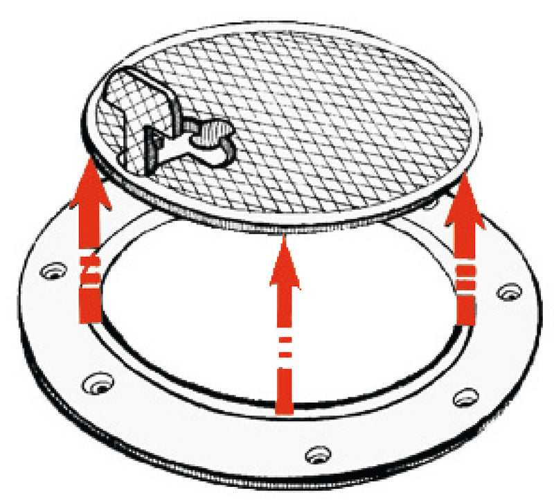 Inspection cover RAL 9001 265 x 215 mm - foto originale Osculati Srl