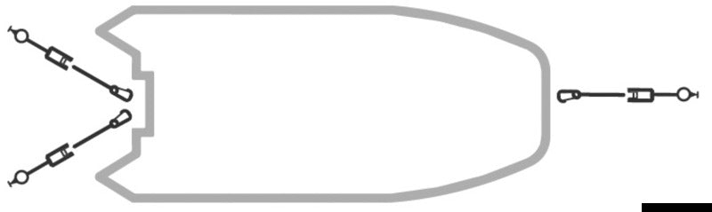 Rapid Marine Set of 3 low profile padeyes + 3 grey belts 25mm - foto originale Osculati Srl