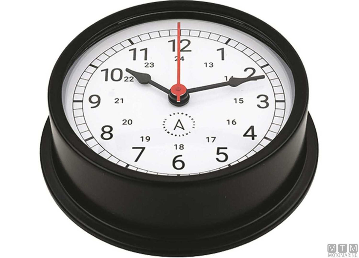 A-Nautic Pacific clock 120 mm black aluminium - original photo Motomarine Srl