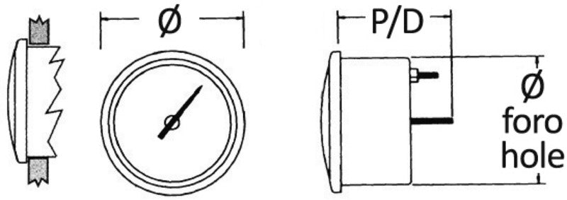 Revolution counter 0-4000 RPM white/glossy - foto originale Osculati Srl