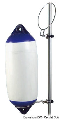 Foldable SS double fenderholder 210 mm - foto originale Osculati Srl