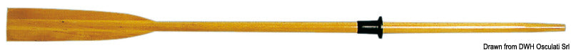 Mahogany oar 2.45 m x 38 mm - foto originale Osculati Srl
