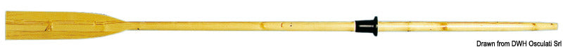 Mahogany oar 1.8 m x 38 mm - foto originale Osculati Srl