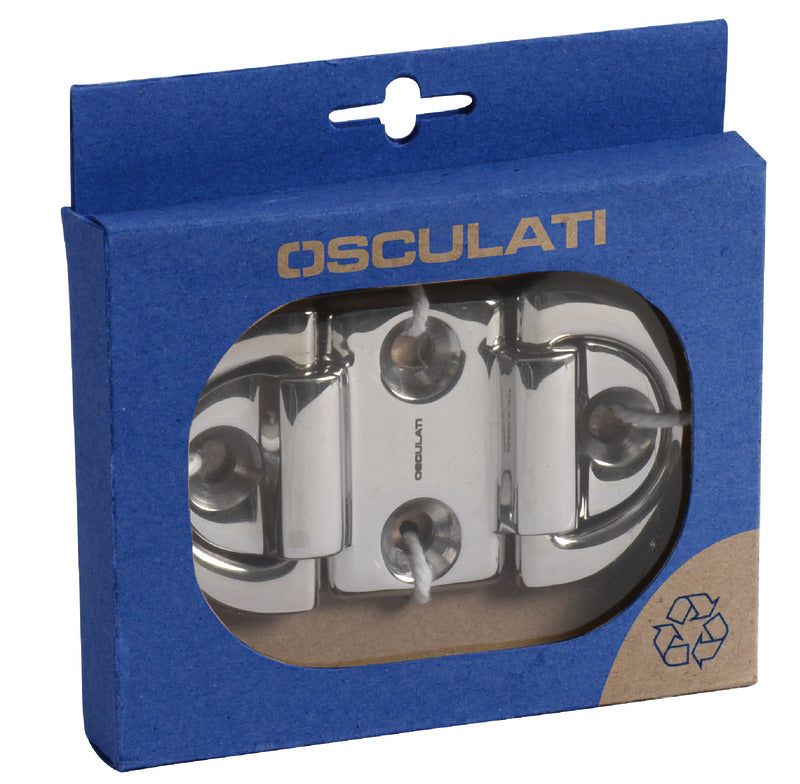 Folding pad eye 59x61 mm 8 mm ring Breaking load kg 4000 - foto originale Osculati Srl