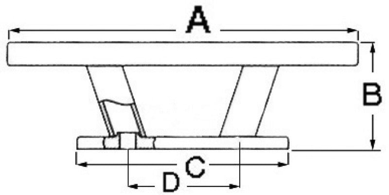 Nordik Black Line cleat 150 mm - foto originale Osculati Srl
