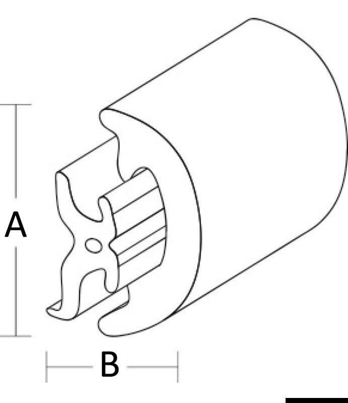 Tessilmare Only Radial grey PVC fender profile 32 mm (pack of 24) - foto originale Osculati Srl
