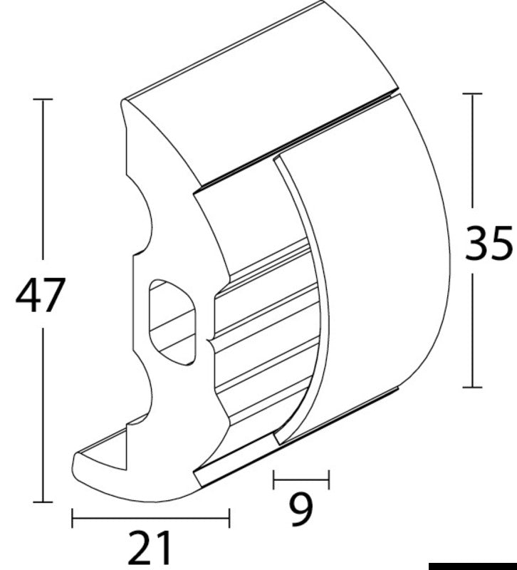 Douglas marine White PVC base for fender profile 35 flared (pack of 24) - foto originale Osculati Srl