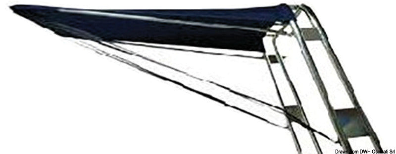 Telescopic awning navy blue 130 x 150 cm - foto originale Osculati Srl