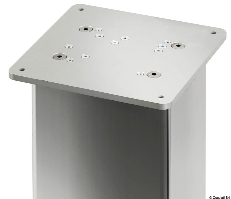 Noval Square aluminum pedestal 3-heights 12V - foto originale Osculati Srl