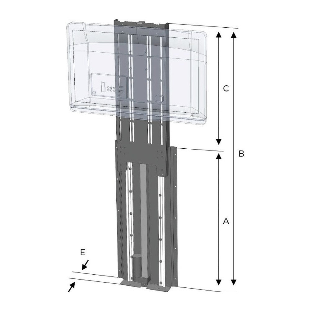 Noval UP-DOWN TV-LIFT 750 mm 24 V - foto originale Osculati Srl