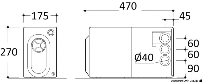 TECMA NK Sanisplit gray water system 220 V - foto originale Osculati Srl