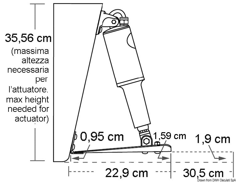 Lenco Standard trim tab kit 229 x 305 mm - foto originale Osculati Srl