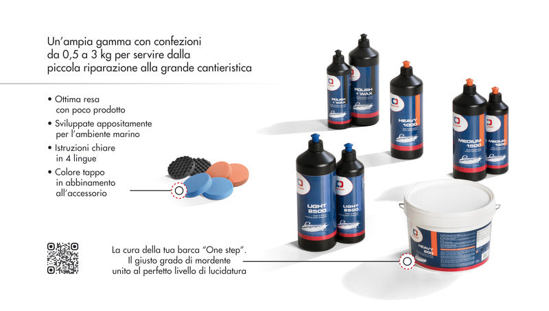 Osculati Medium 1500 medium-power abras.paste 1kg - foto originale Osculati Srl