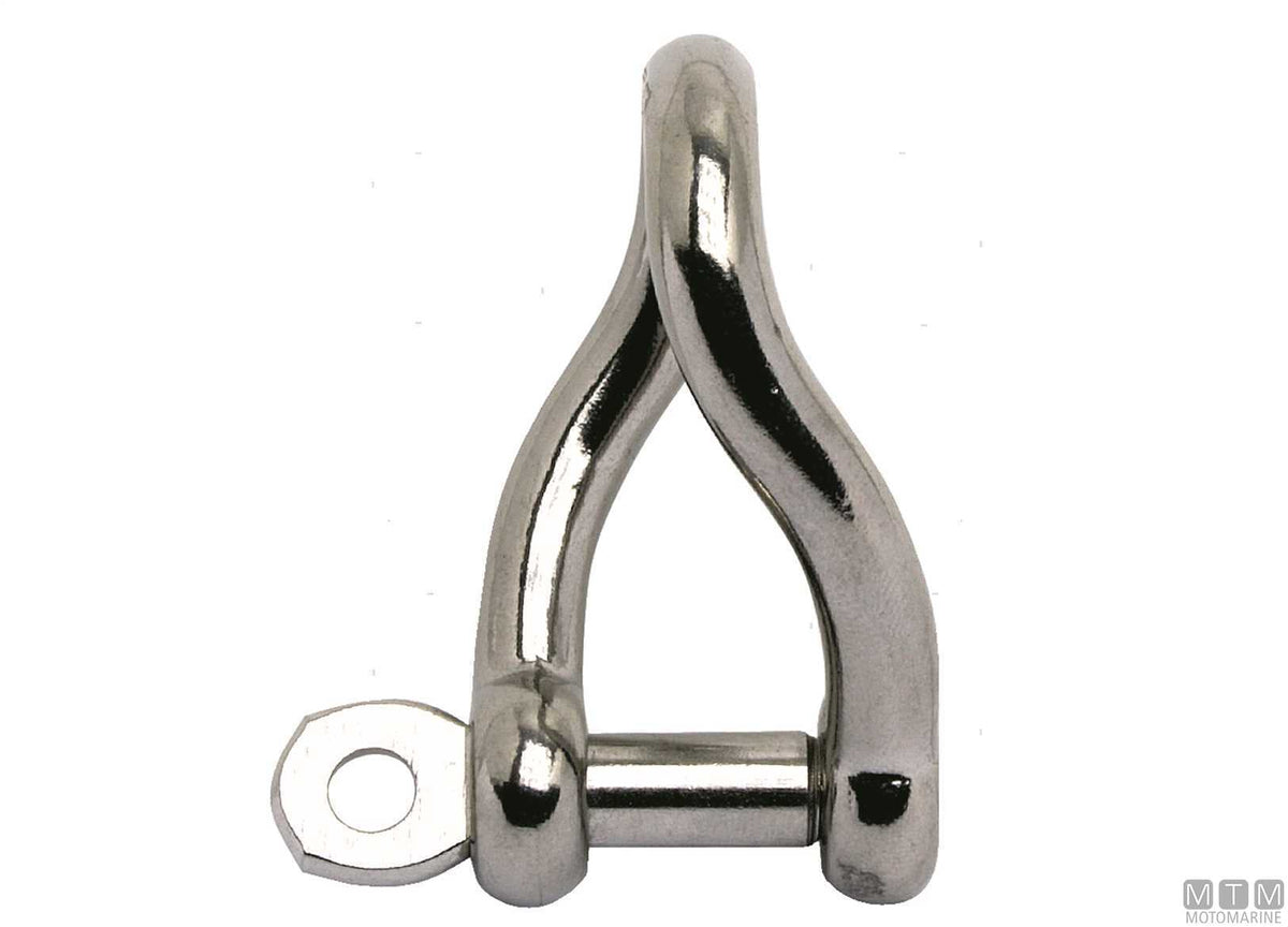 Twisted shackle Ø5 mm stainless steel 316 M-CARD - original photo Motomarine Srl