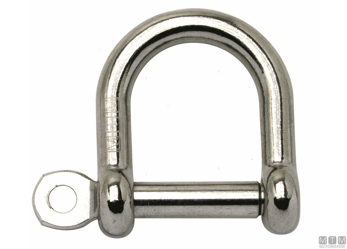 Wide shackle Ø6 mm stainless steel 316 M-CARD - original photo Motomarine Srl