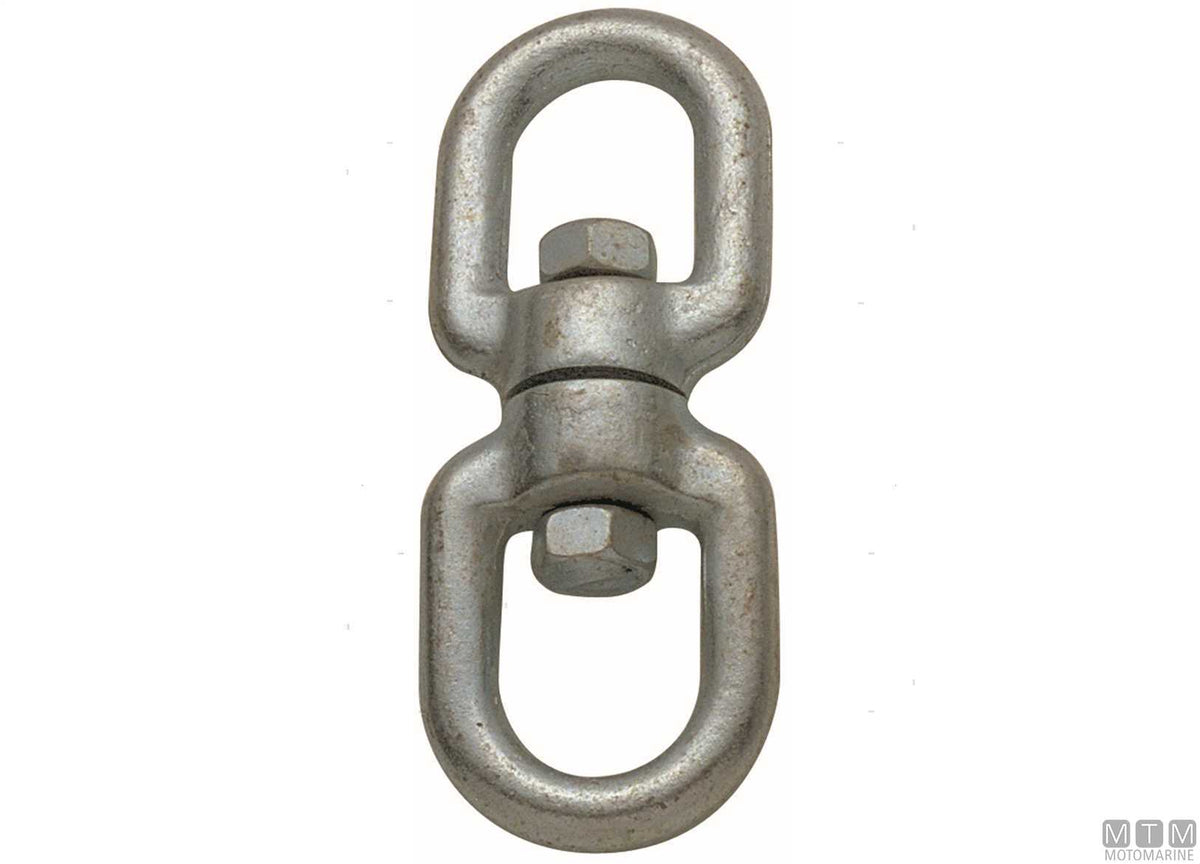 Eye/eye swivel Ø16 mm hot-dip galvanized steel - original photo Motomarine Srl
