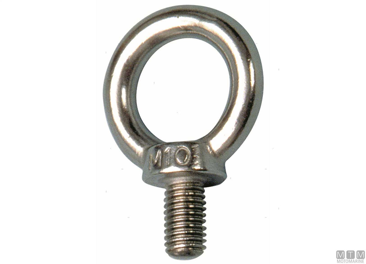 Male eye terminal M16 AISI 316 stainless steel - original photo Motomarine Srl
