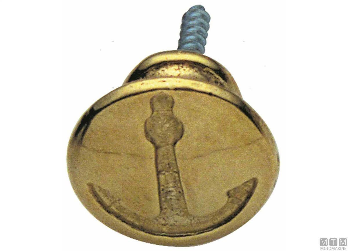 Knob Ø29 mm in polished brass - original photo Motomarine Srl
