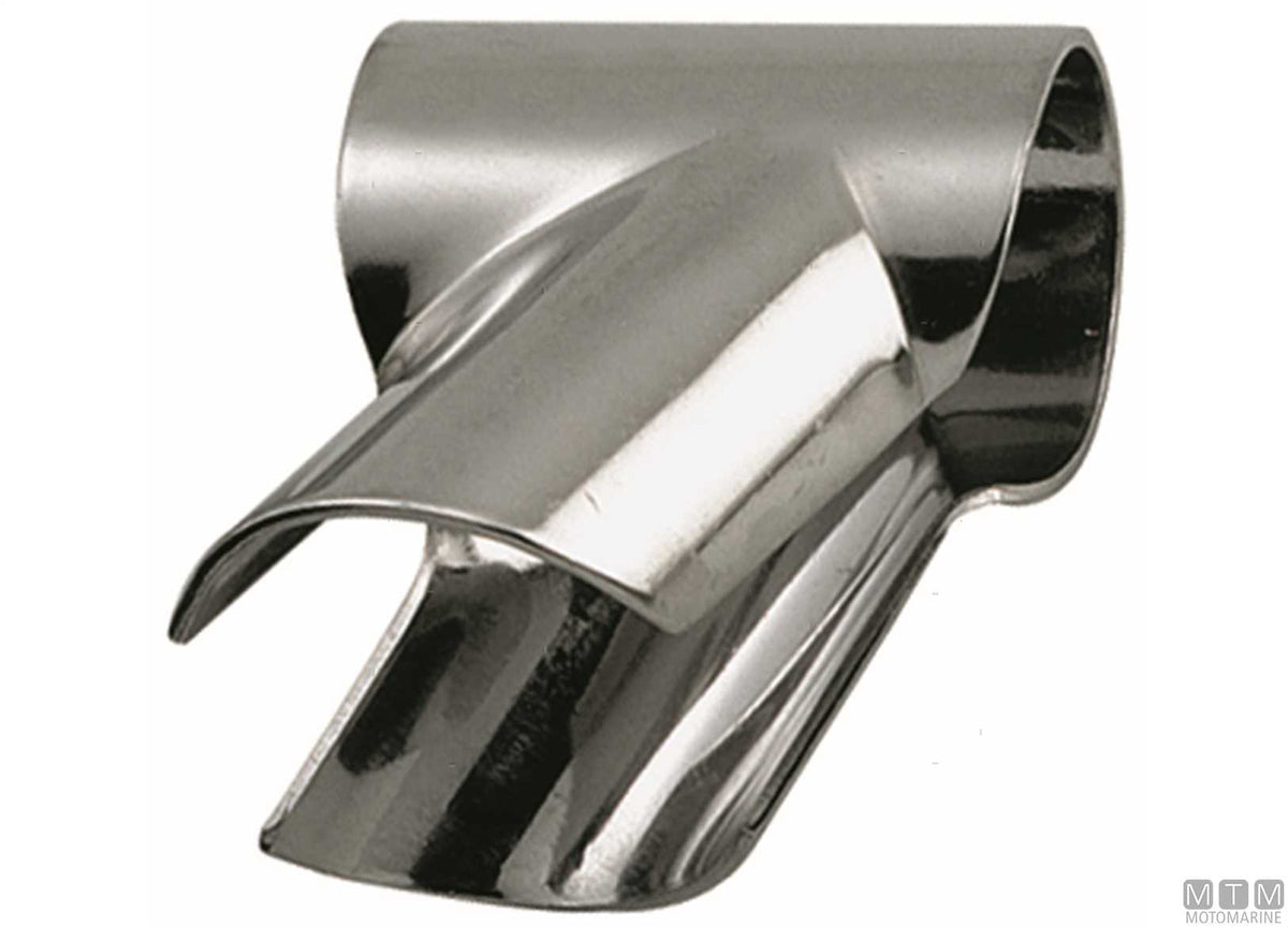 Open T-joint 60° Ø25 mm stainless steel 316 cast - original photo Motomarine Srl