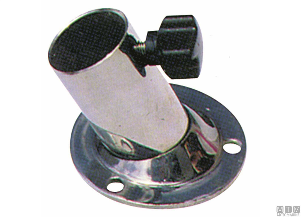 Flush-mount base Ø25 mm in stainless steel - original photo Motomarine Srl