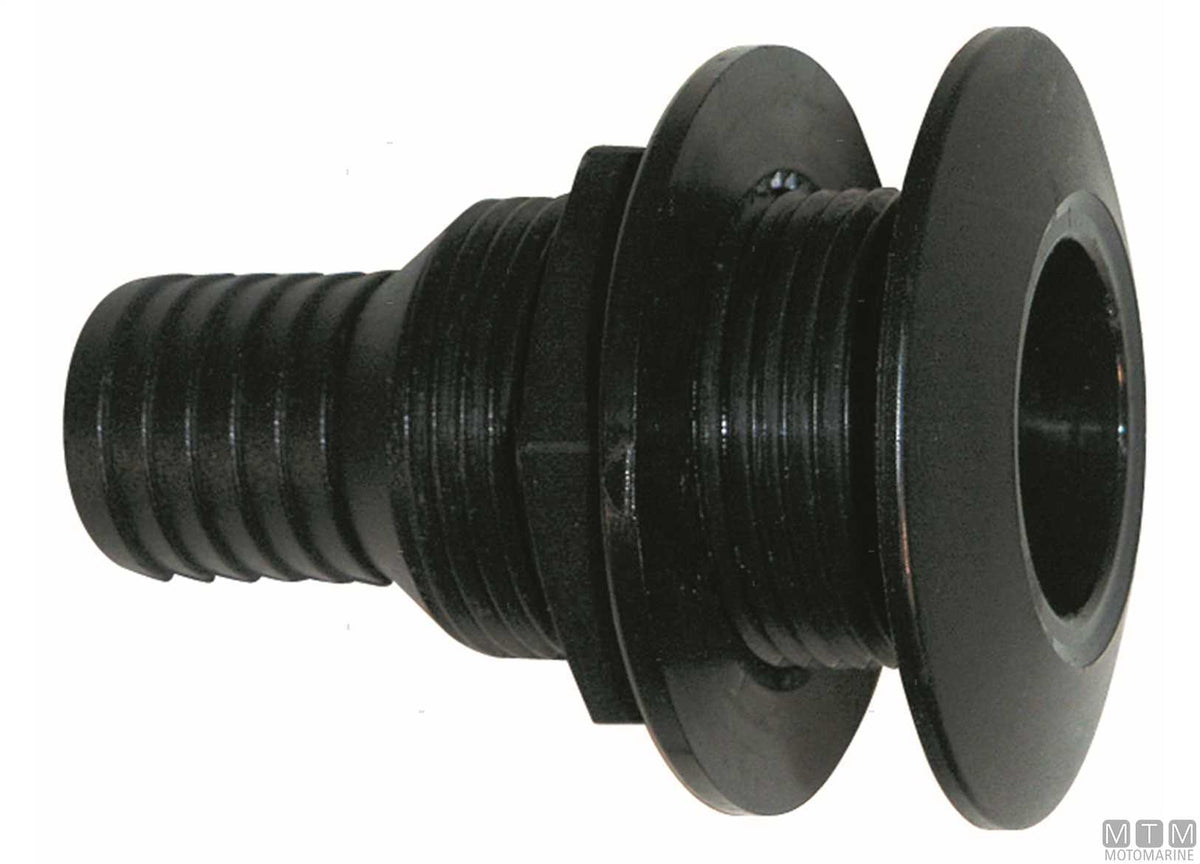 Black scupper Ø15 mm plastic - original photo Motomarine Srl
