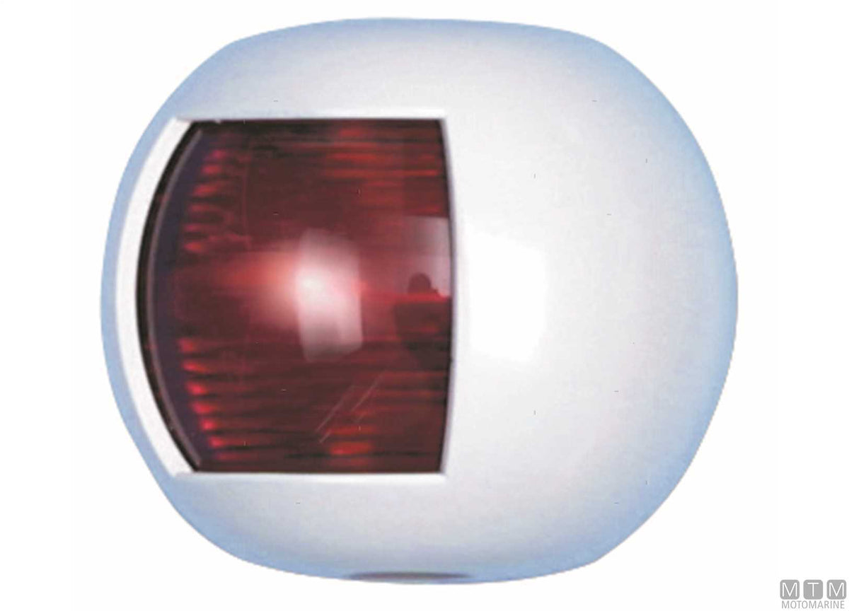 Red side navigation light Midi Flat white - original photo Motomarine Srl