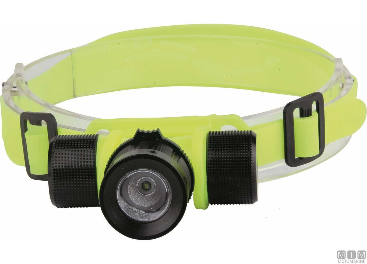 LED diving headlamp with rechargeable 18650 battery - original photo Motomarine Srl
