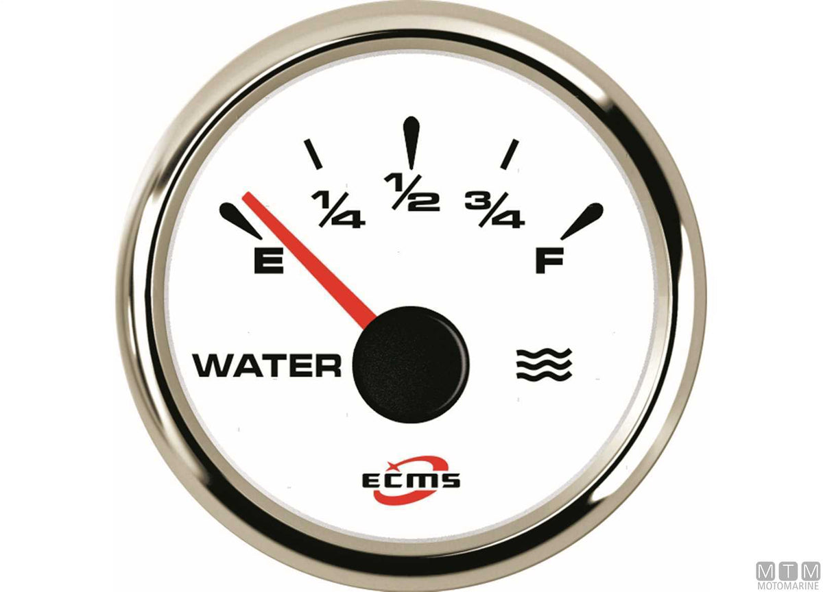 Pressure gauge 30 bar White/Chrome - original photo Motomarine Srl
