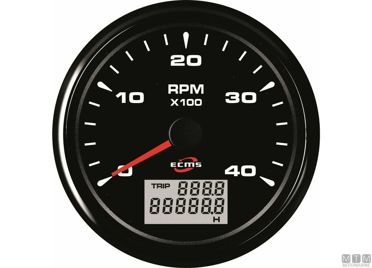 Tachometer/hour meter 4000 All Black - original photo Motomarine Srl