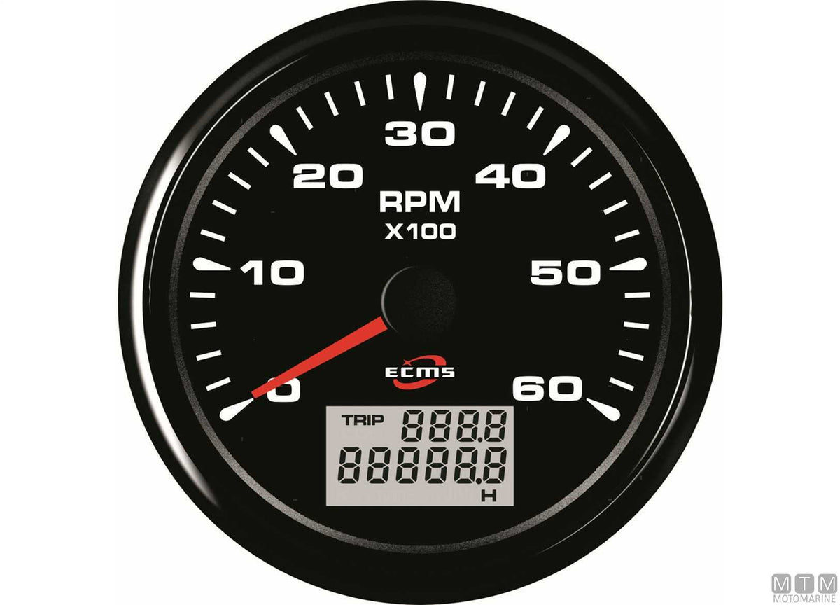 Tachometer/hour meter 4000 All Black - original photo Motomarine Srl