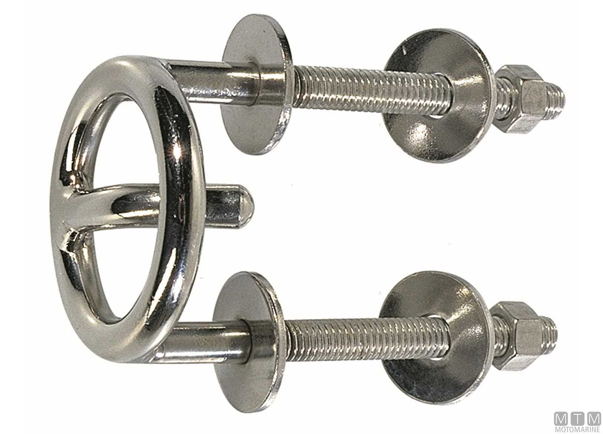 Ski tow ring Ø80 mm in AISI 316 stainless steel - original photo Motomarine Srl
