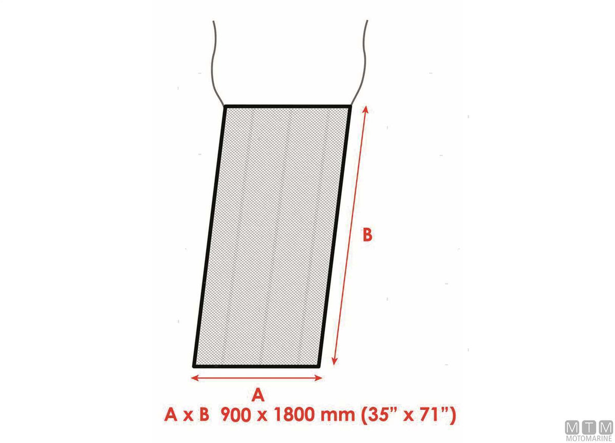 Water Line deck hatch mosquito net - original photo Motomarine Srl